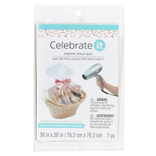 30" Clear Shrink Wrap Bag by Celebrate It™